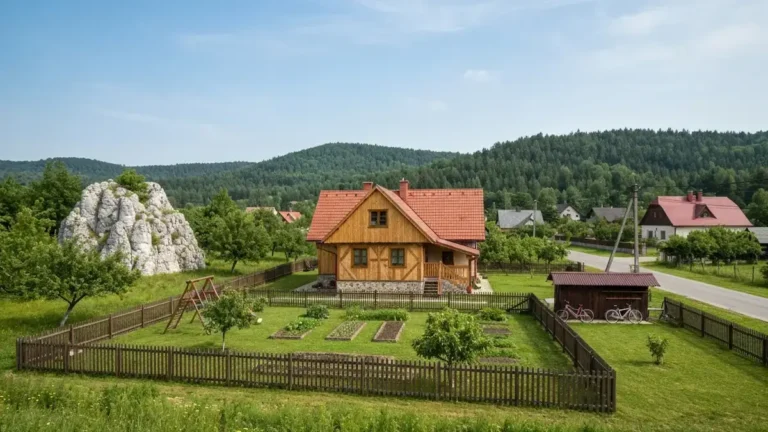 Gospodarstwo agroturystyczne pod Kielcami z ogrodem, rowerami i widokiem na Gory Swietokrzyskie