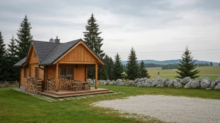 Całoroczny drewniany domek w Górach Świętokrzyskich blisko Kielc