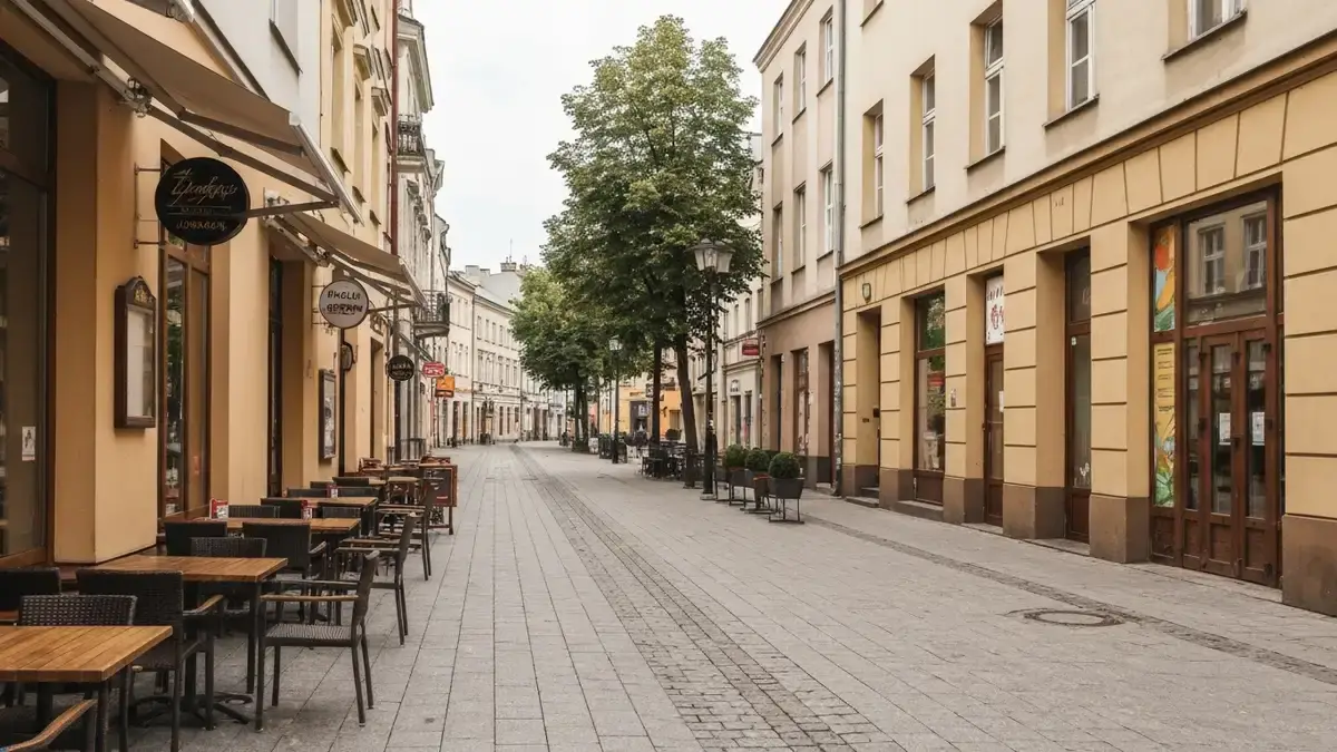 Lokale gastronomiczne przy ulicy Sienkiewicza w centrum Kielc